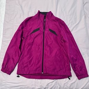 Avia Magenta Windbreaker Jacket with Black Accents
